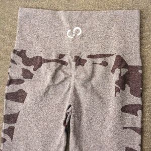 Curves and Combat Boots brown camo leggings